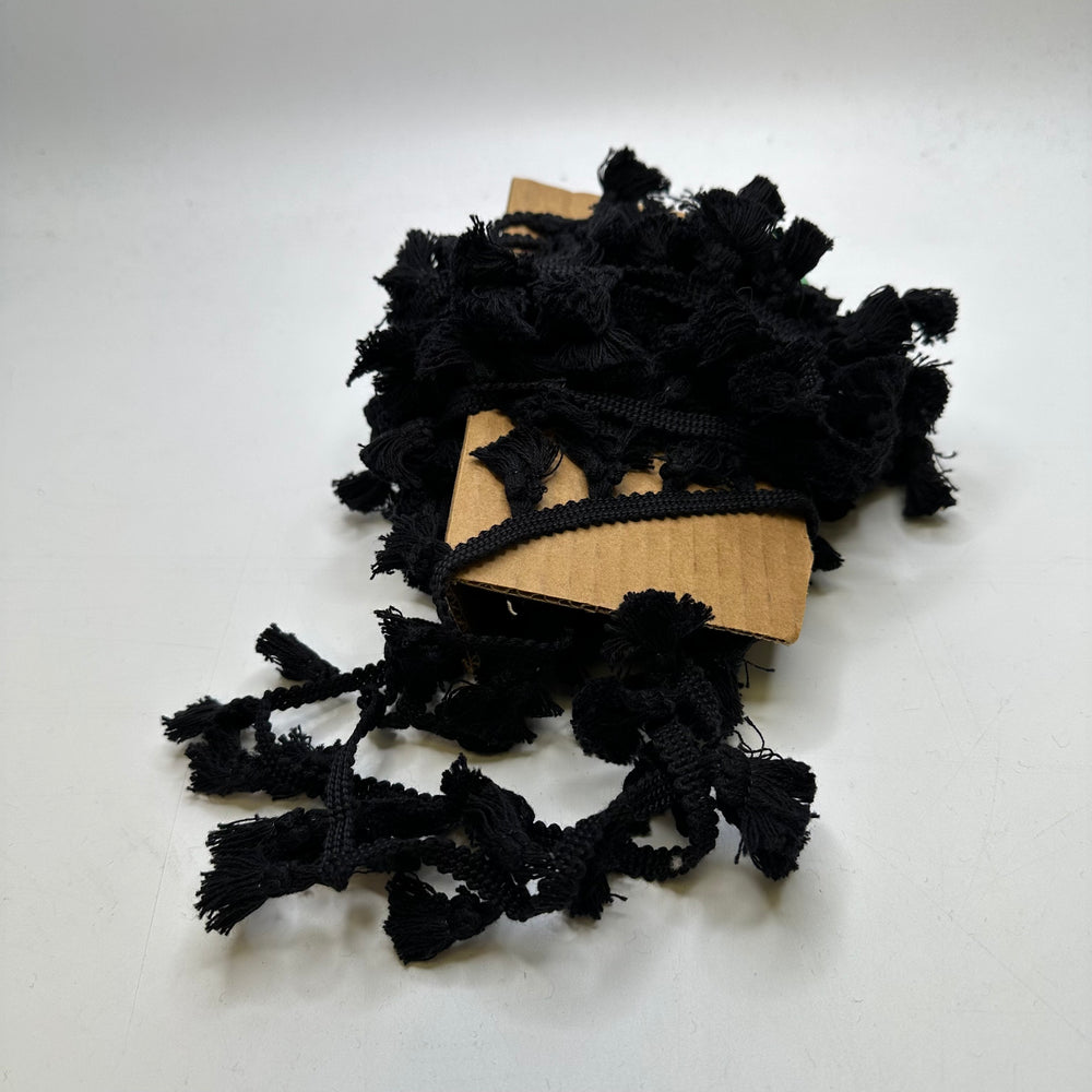 1 ½" (38mm)  Tassel  Tape Trim - Black - 1M