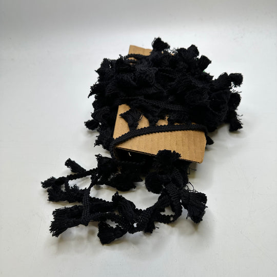 1 ½" (38mm)  Tassel  Tape Trim - Black - 1M