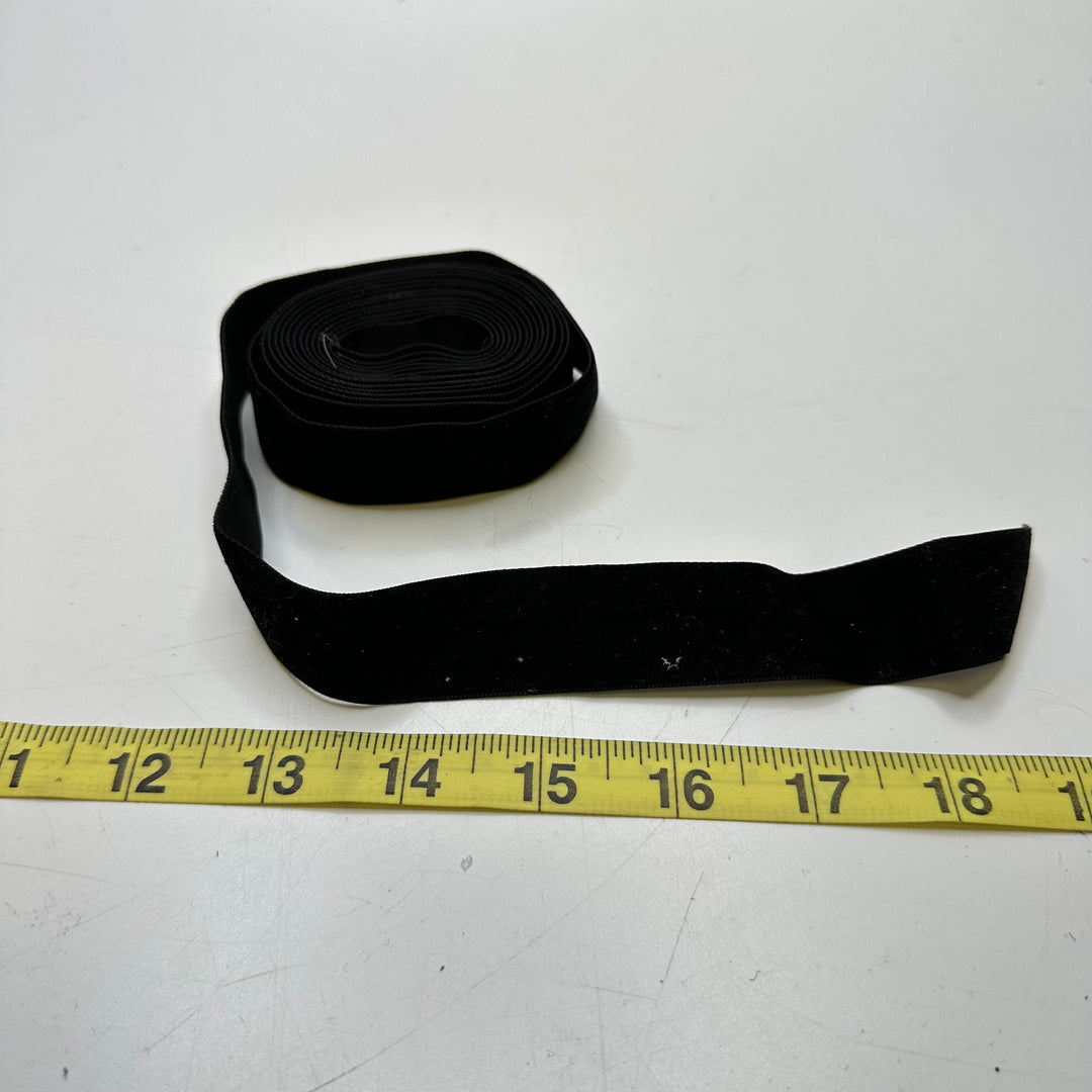 1" (25mm) Velvet  Tape Trim - Black - 2.4M Bundle