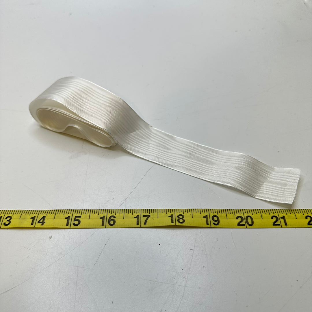 1 ⅖" (36mm)   Ribbon Trim - White - 1.85M Bundle