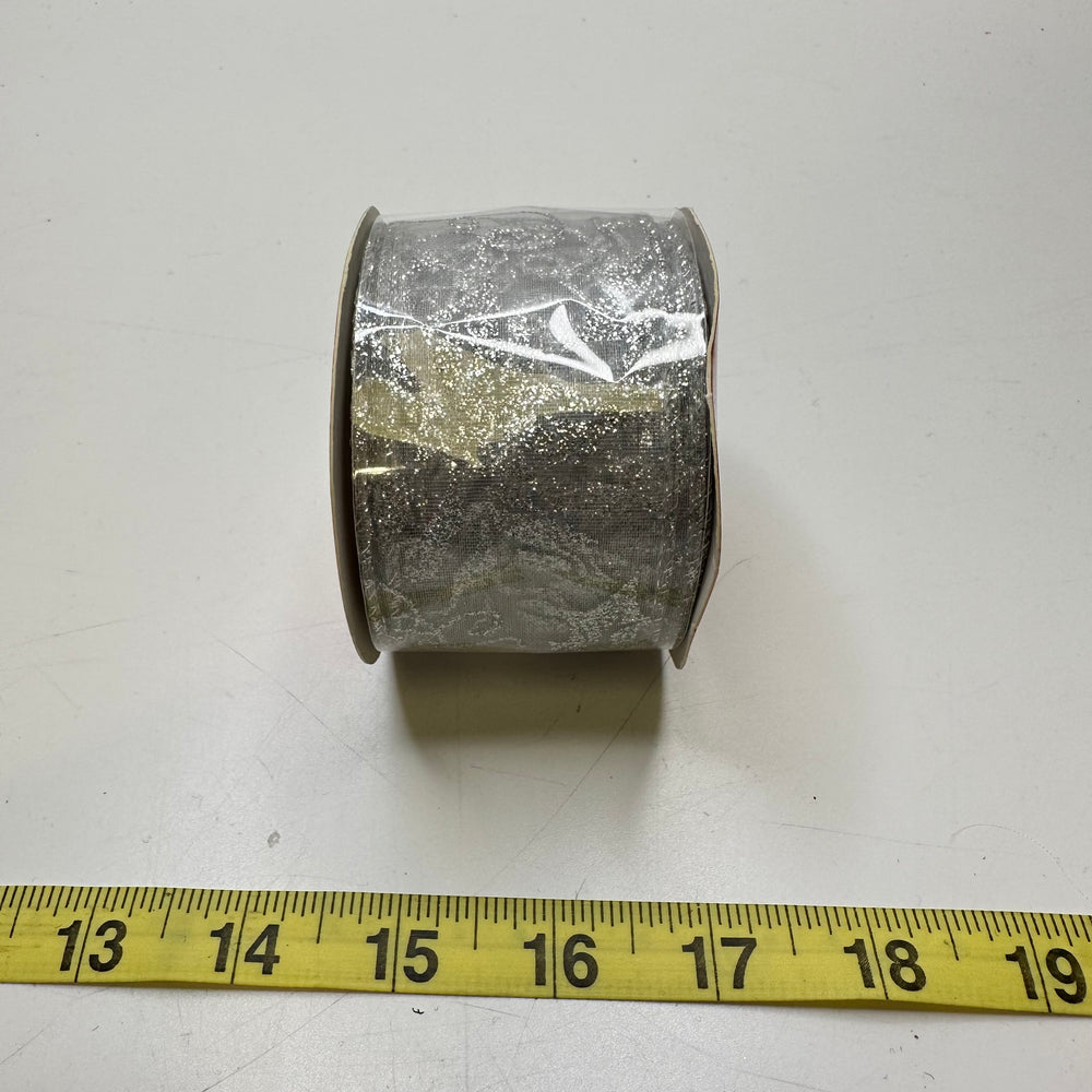 2" (51mm)   Ribbon Trim - Silver - 2.7M Bundle