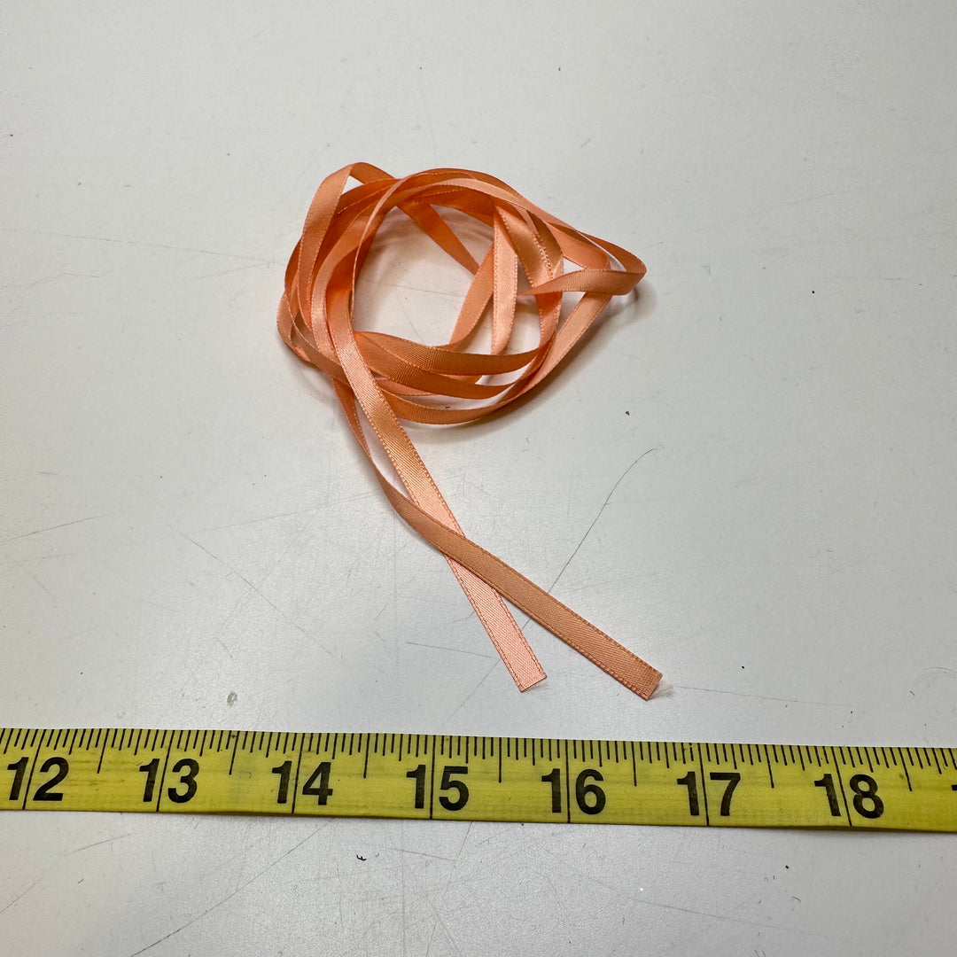 ¼" (6mm)  Satin Ribbon Trim - Peach - 1.5M Bundle