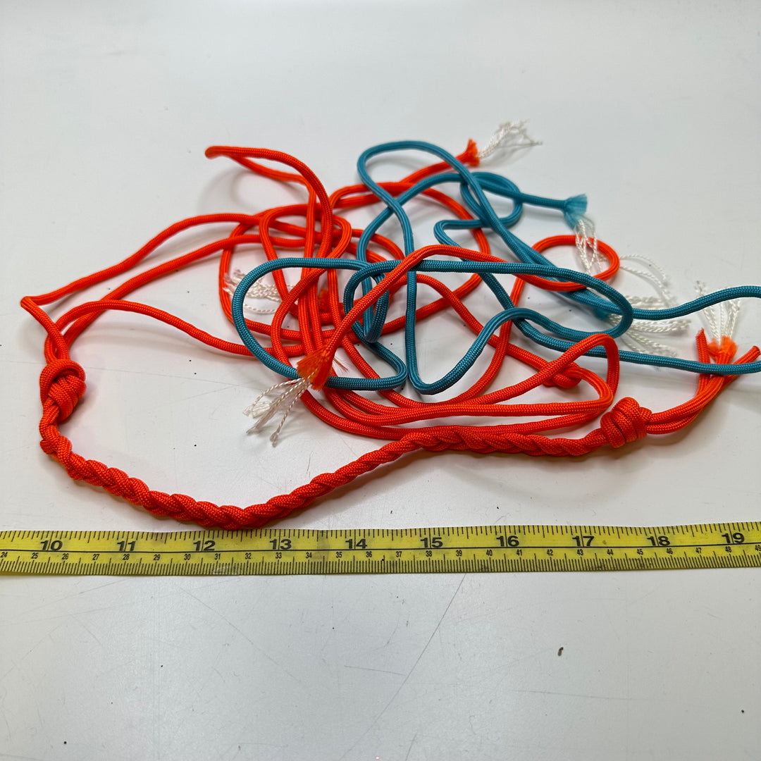 ¼" (6mm)  Rope Cording Trim - Blue/Orange - 2 Pack
