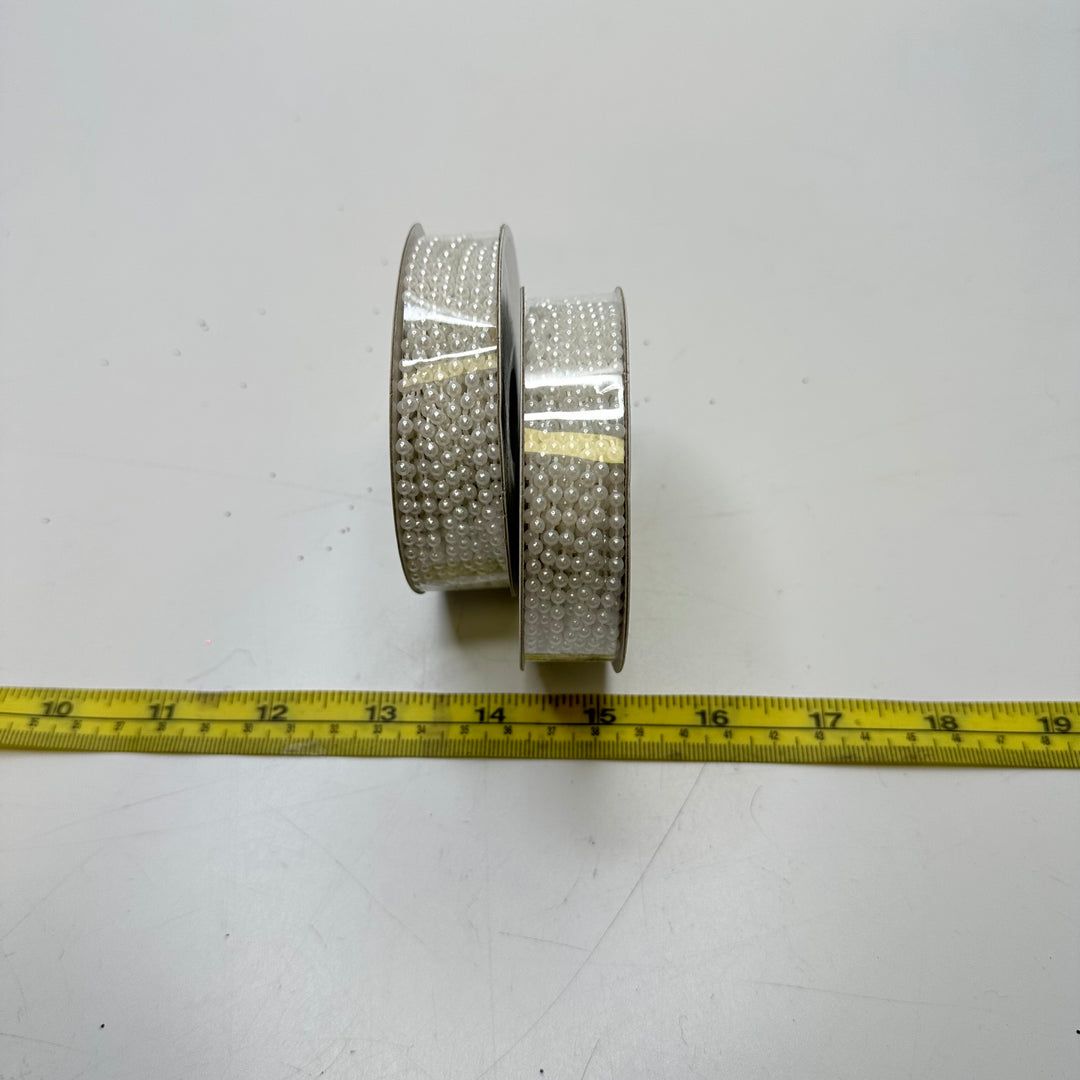 ⅑" (3mm)   Ribbon Trim - White - 18.2M Bundle