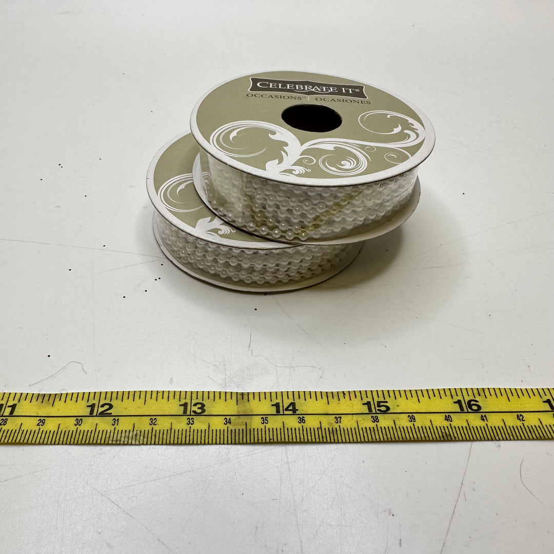 ⅑" (3mm)   Ribbon Trim - White - 18.2M Bundle