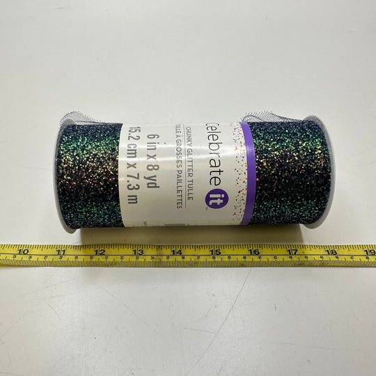 6" (152mm)   Tulle Trim - Dark Blue - 7.3M Bundle