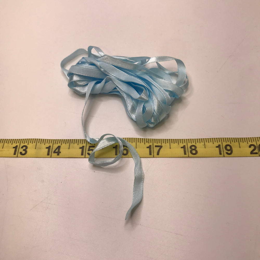 ¼" (7mm)  Satin Ribbon Trim - Light Blue - 4M Bundle