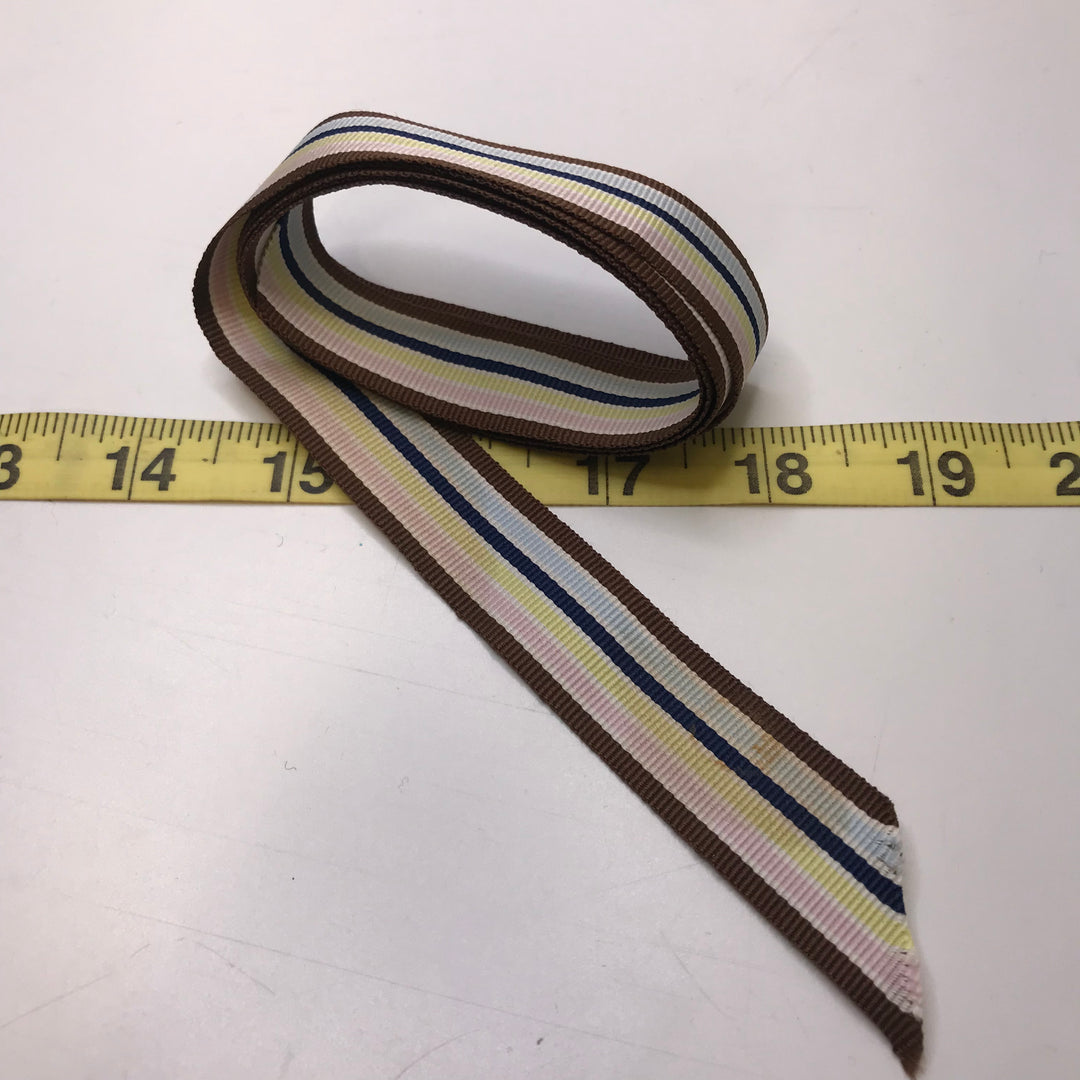 ⅚" (22mm)   Ribbon Trim - Brown Multi - 1.25M Bundle