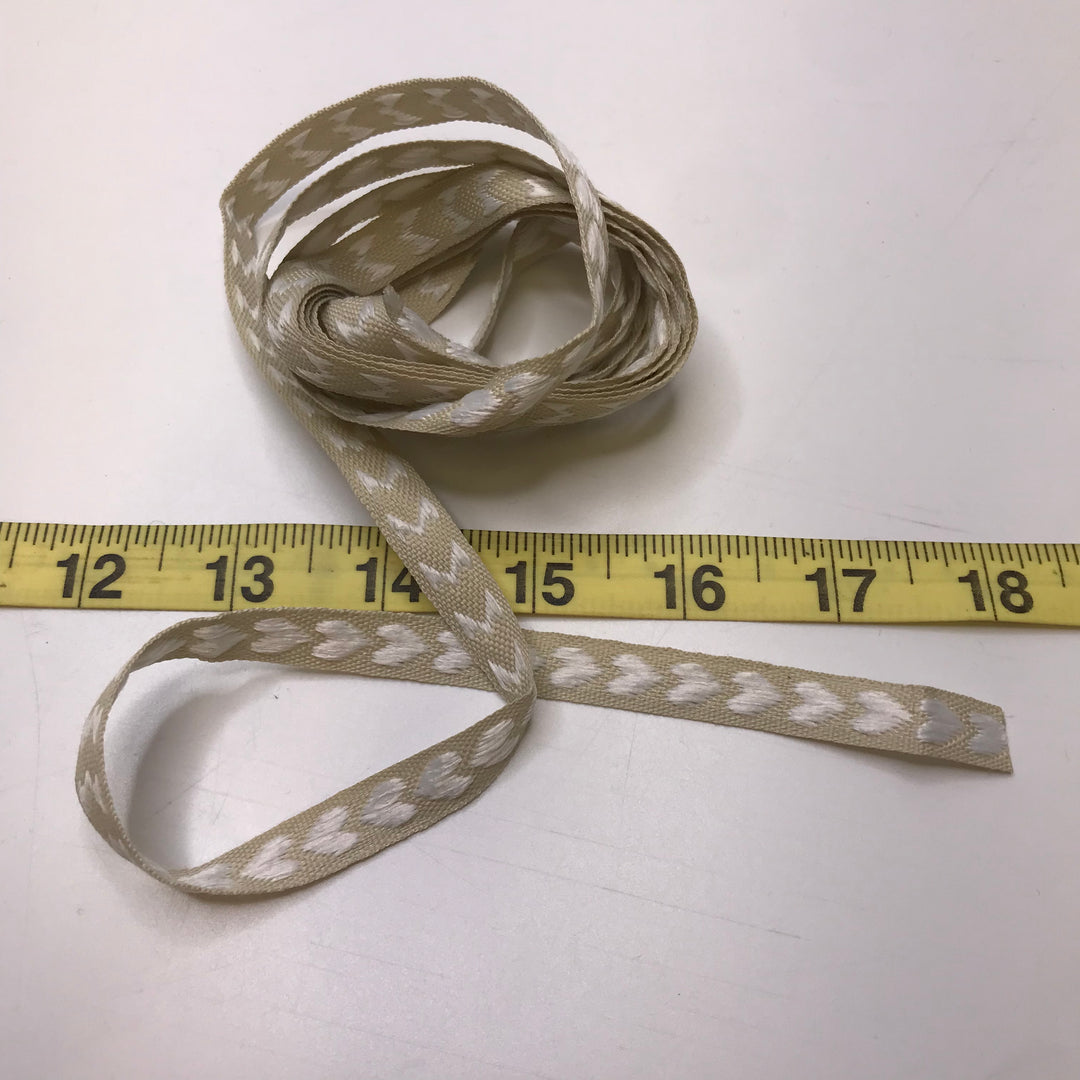 ½" (13mm)   Tape Trim - Light White/Beige - 2M Bundle
