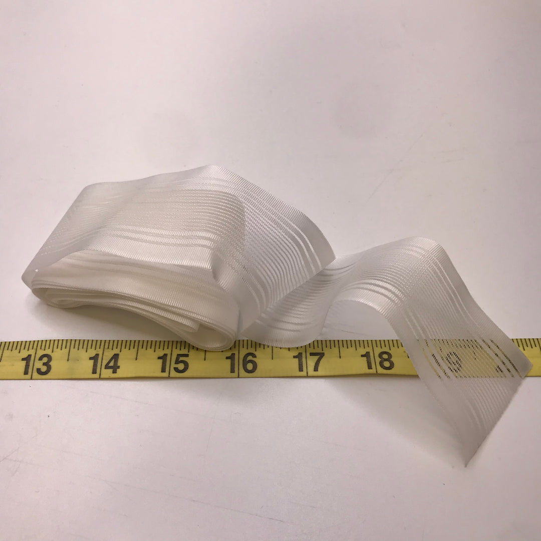 1 ⅚" (47mm)   Ribbon Trim - White - 2.6M Bundle