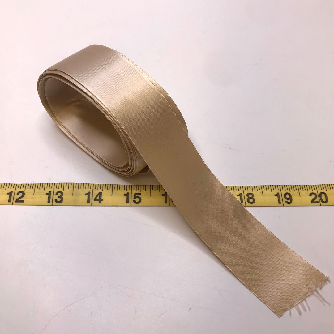 1 ½" (38mm)  Satin Ribbon Trim - Light Beige - 5.3M Bundle