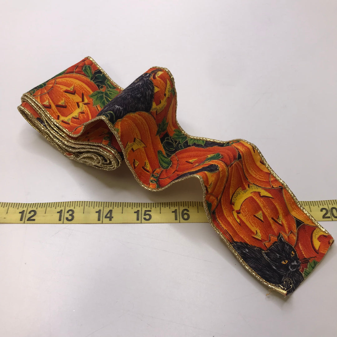 2 ⅓" (60mm) Wired  Ribbon Trim - Orange Multi - 1.8M Bundle