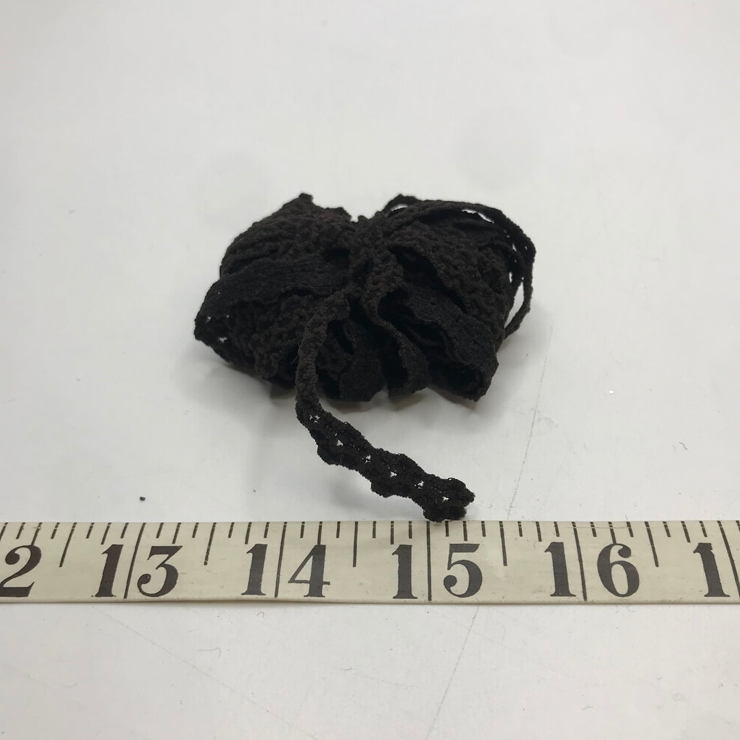 ¼" (6mm)   Lace Trim - Dark Brown - 4M Bundle