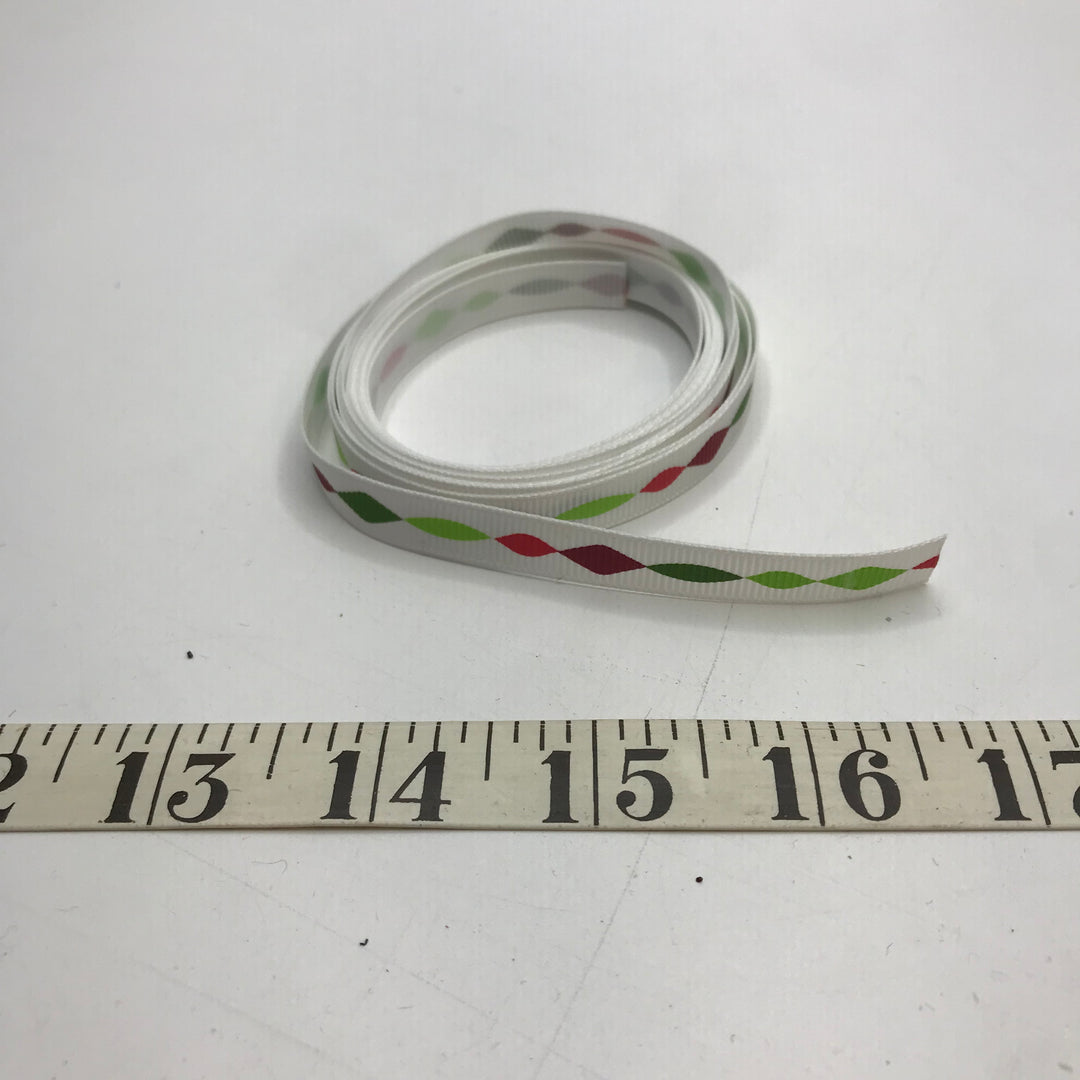 ¼" (6mm)   Ribbon Trim - White Multi - 2.7M Bundle