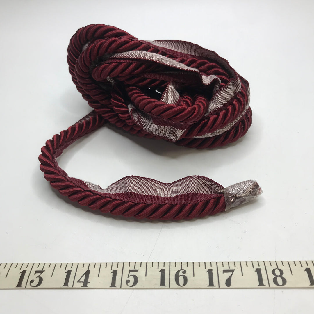 1" (25mm)  Rope Cording Trim - Dark Red - 2.5M Bundle