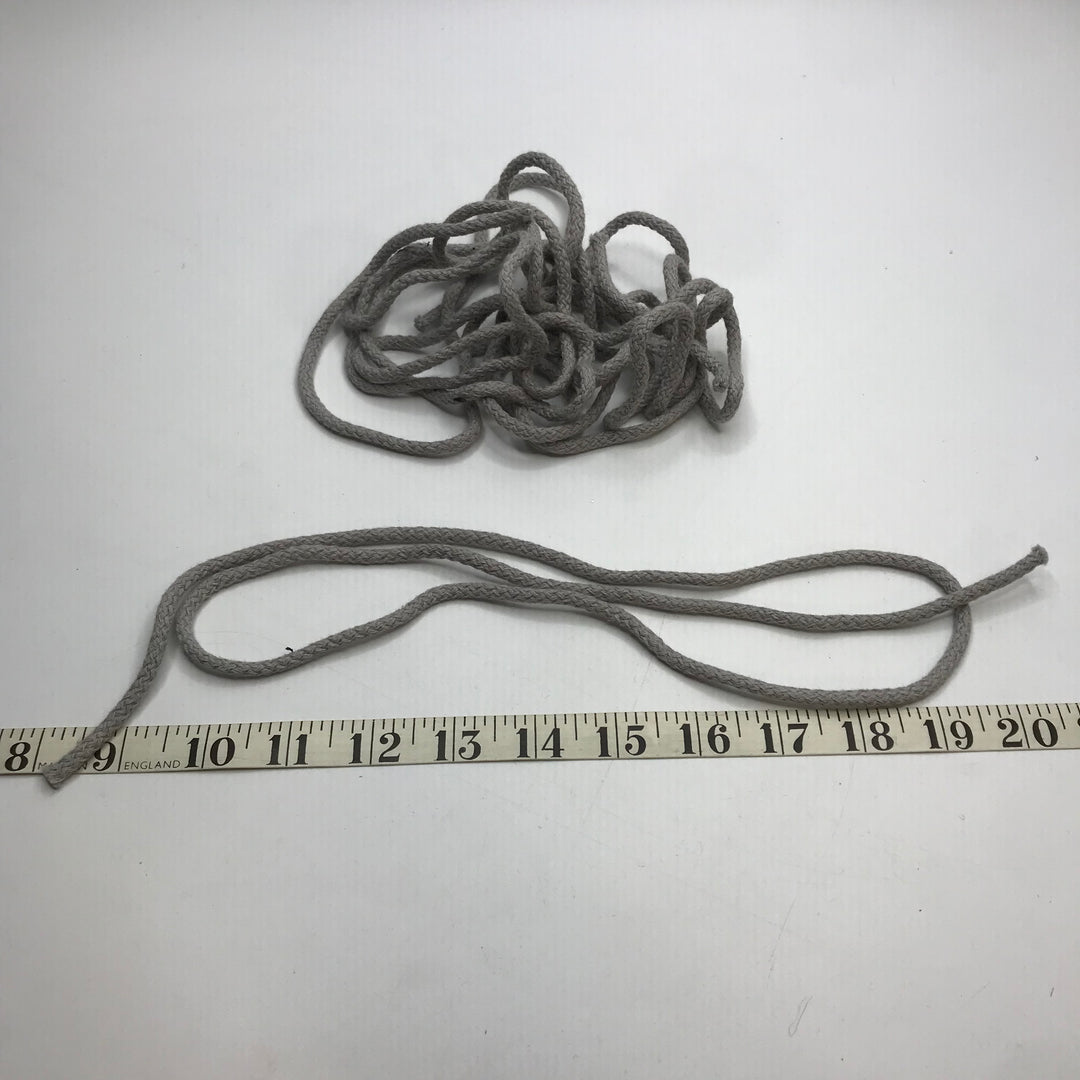 ¼" (6mm)  Braided Cording Trim - Light Grey - 5 Pack