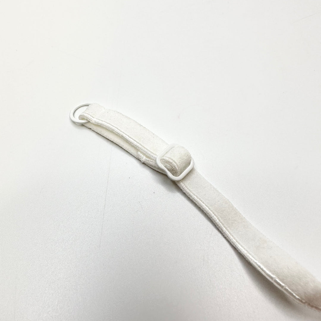¼" (6mm)   Plush Pipe Edge Pre Made Bra Strap Trim - White - 4 Pack