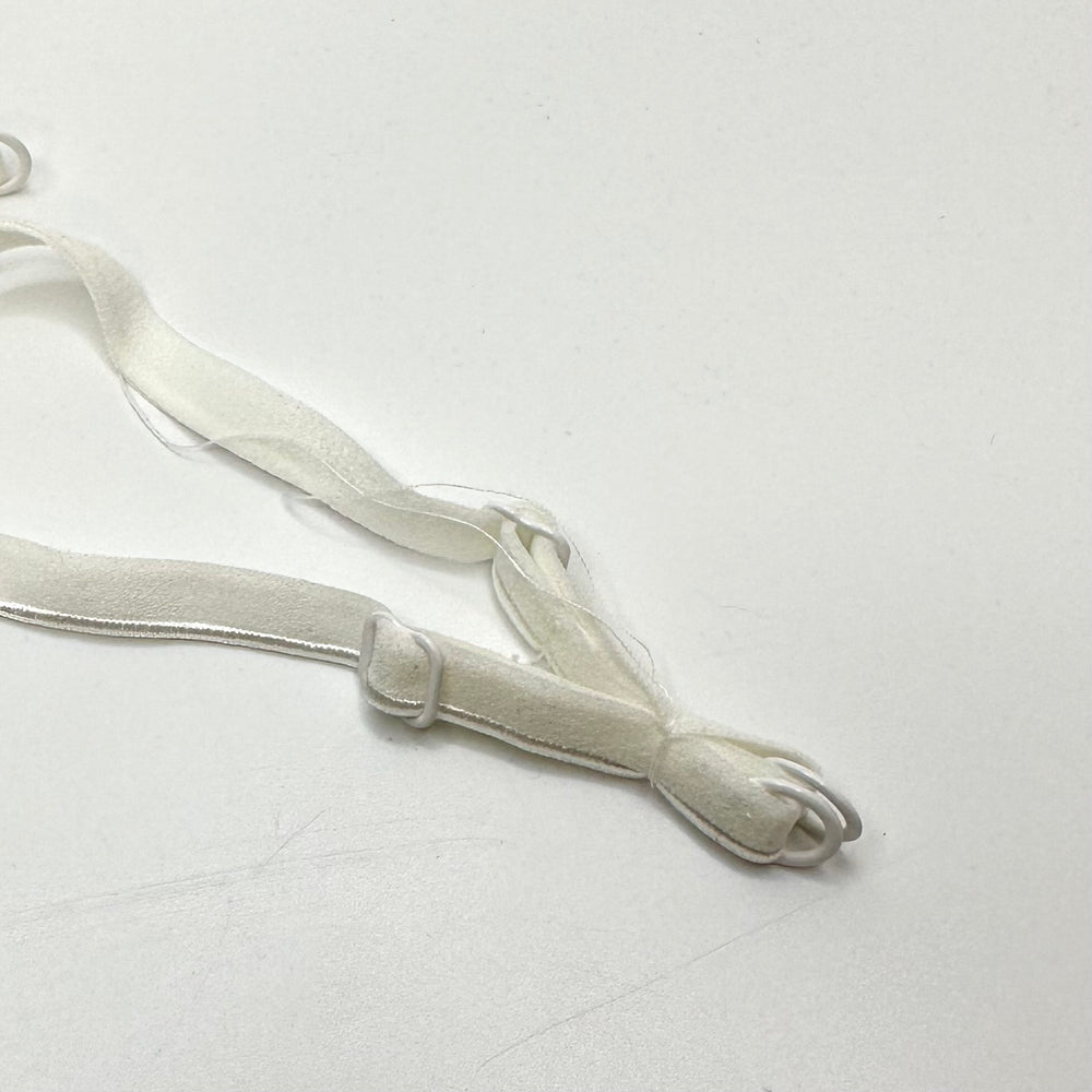 ¼" (6mm)   Plush Pipe Edge Pre Made Bra Strap Trim - Off White - 4 Pack