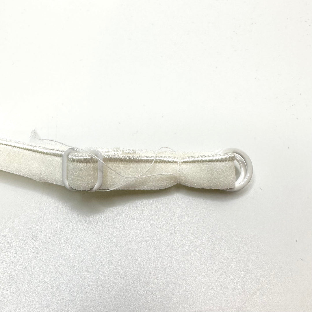 ¼" (6mm)   Plush Pipe Edge Pre Made Bra Strap Trim - Off White - 4 Pack