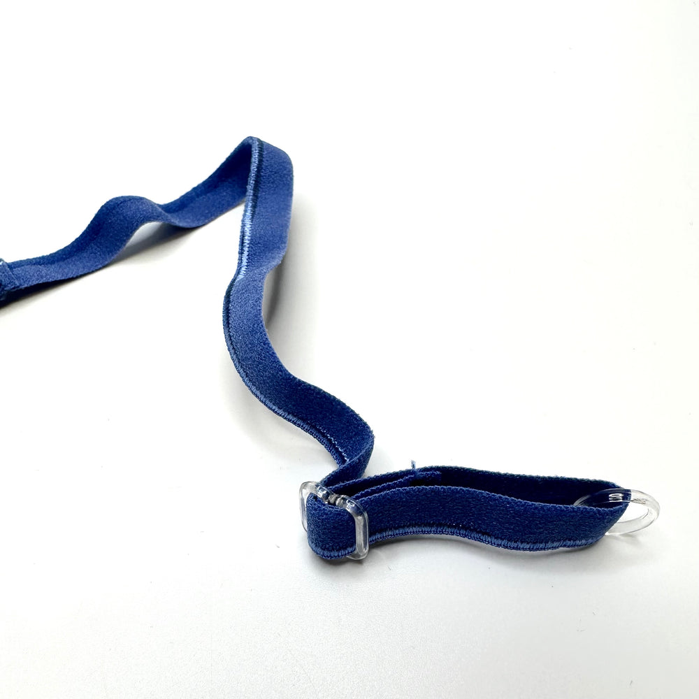¼" (6mm)   Plush Pipe Edge Pre Made Bra Strap Trim - Dark Blue - 4 Pack