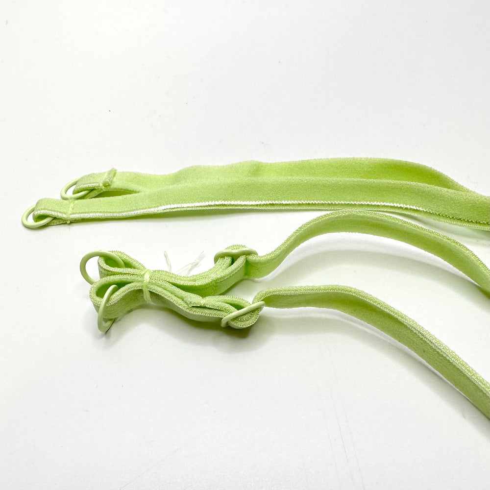 ¼" (6mm)   Plush Pipe Edge Pre Made Bra Strap Trim - Light Green - 4 Pack