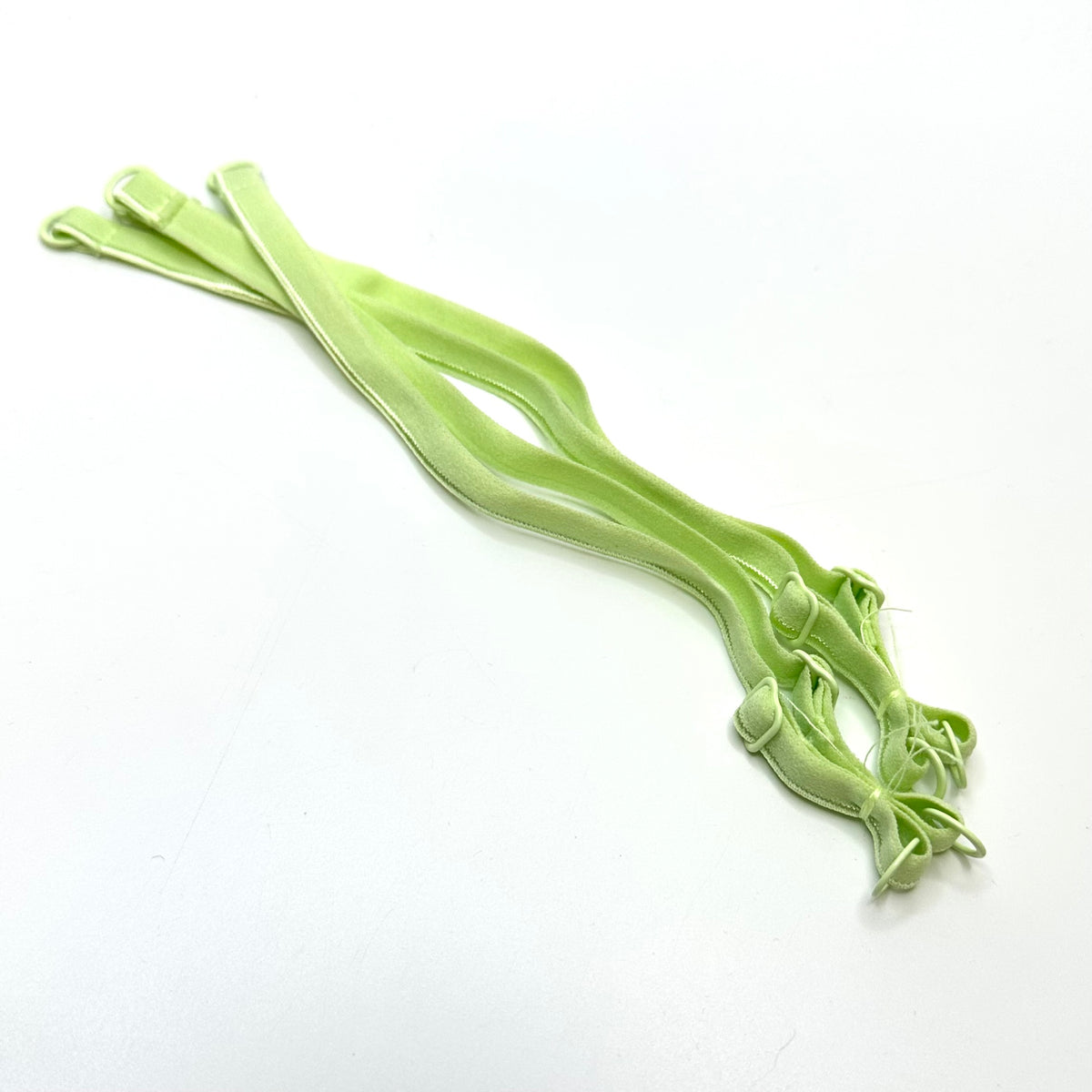 ¼" (6mm)   Plush Pipe Edge Pre Made Bra Strap Trim - Light Green - 4 Pack