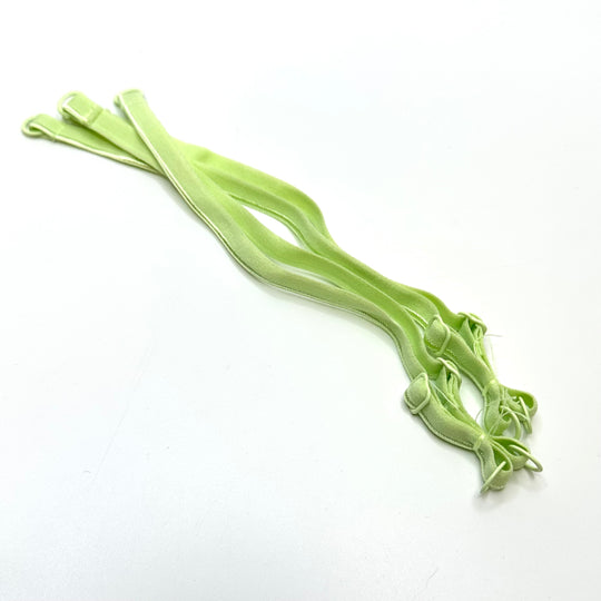 ¼" (6mm)   Plush Pipe Edge Pre Made Bra Strap Trim - Light Green - 4 Pack