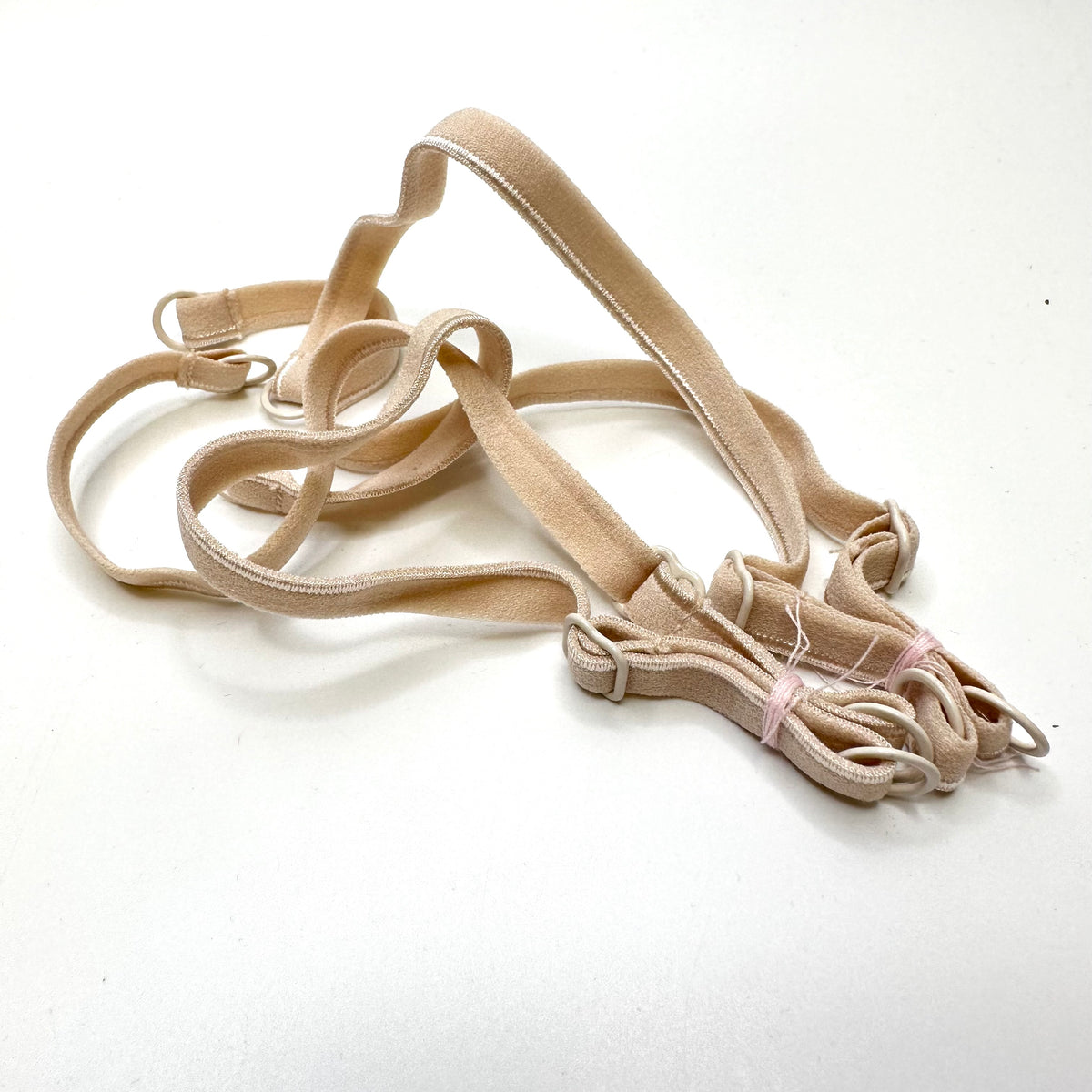 ¼" (6mm)   Plush Pipe Edge Pre Made Bra Strap Trim - Light Beige - 4 Pack