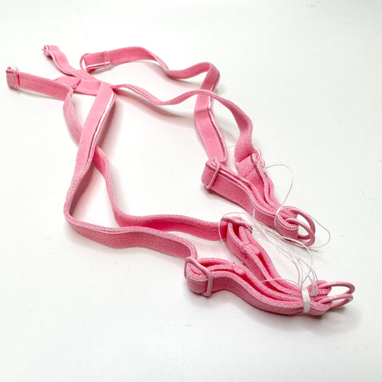 ¼" (6mm)   Plush Pipe Edge Pre Made Bra Strap Trim - Pink - 4 Pack