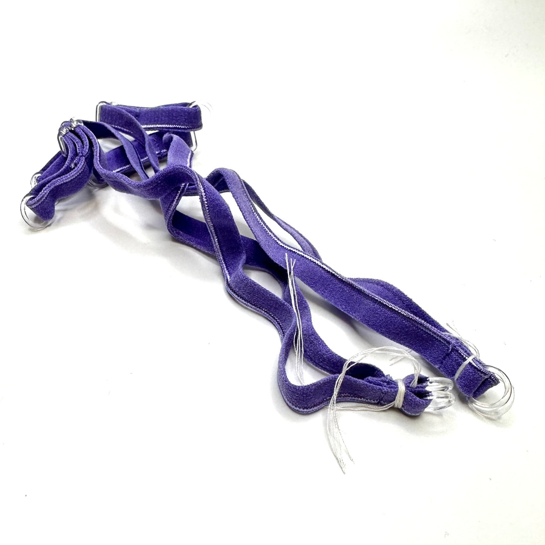 ¼" (6mm)   Plush Pipe Edge Pre Made Bra Strap Trim - Dark Purple - 4 Pack
