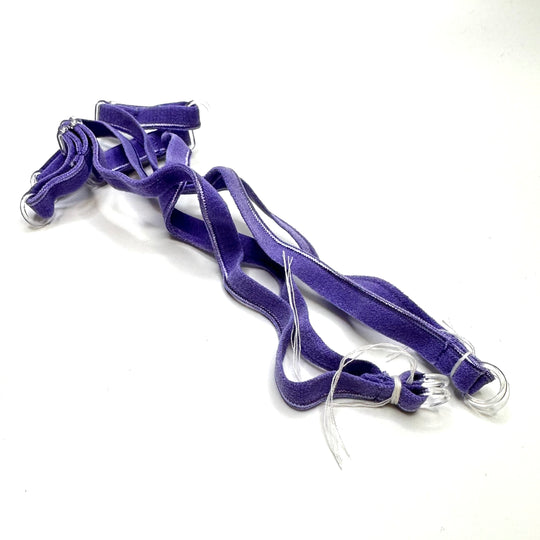 ¼" (6mm)   Plush Pipe Edge Pre Made Bra Strap Trim - Dark Purple - 4 Pack