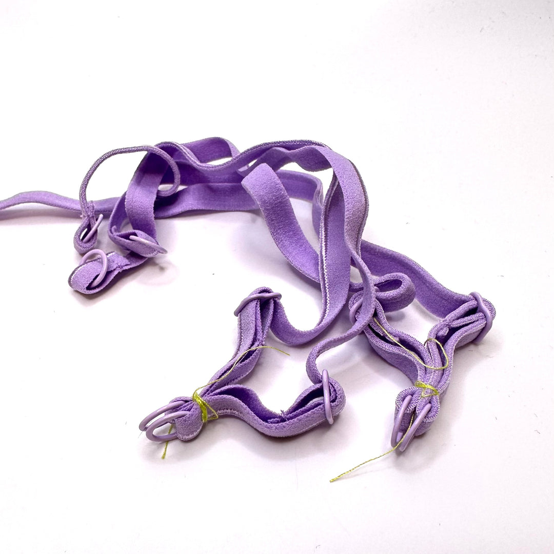 ¼" (6mm)   Plush Pipe Edge Pre Made Bra Strap Trim - Purple/Lavender - 4 Pack