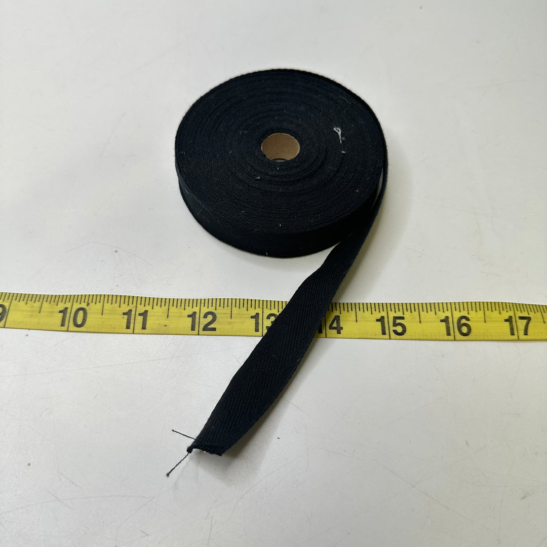 ¾" (19mm)   Webbing Trim - Black - Roll