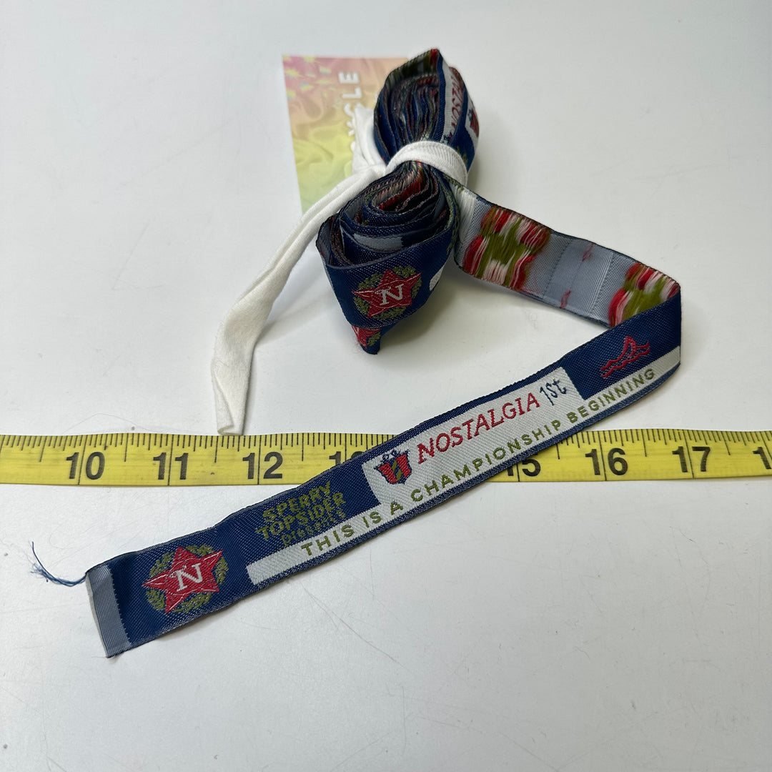 1" (25mm)   Ribbon Trim - Dark Blue Multi - 3M Bundle