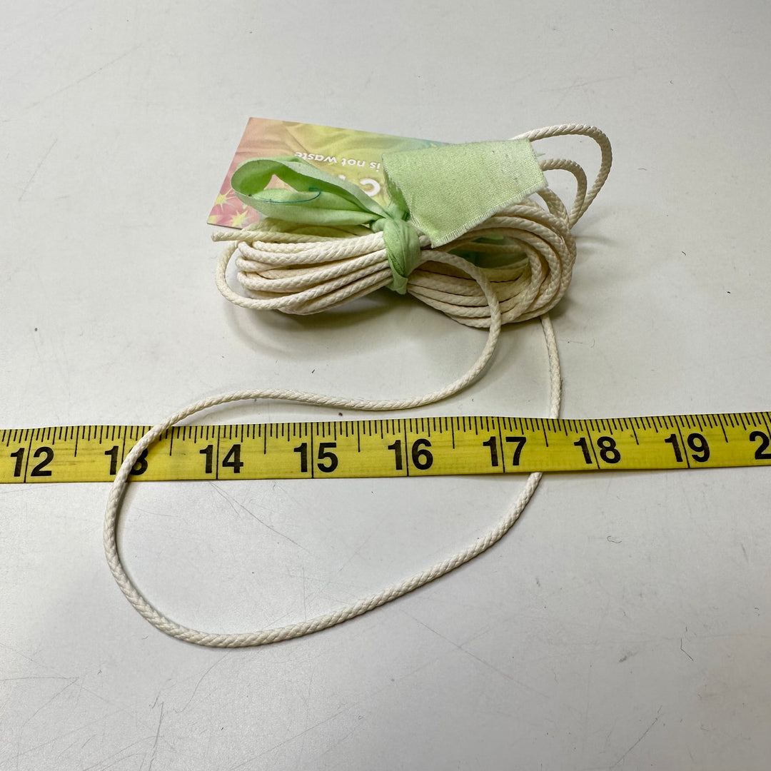 ⅑" (3mm)  Braided Cording Trim - White - 3.7M Bundle