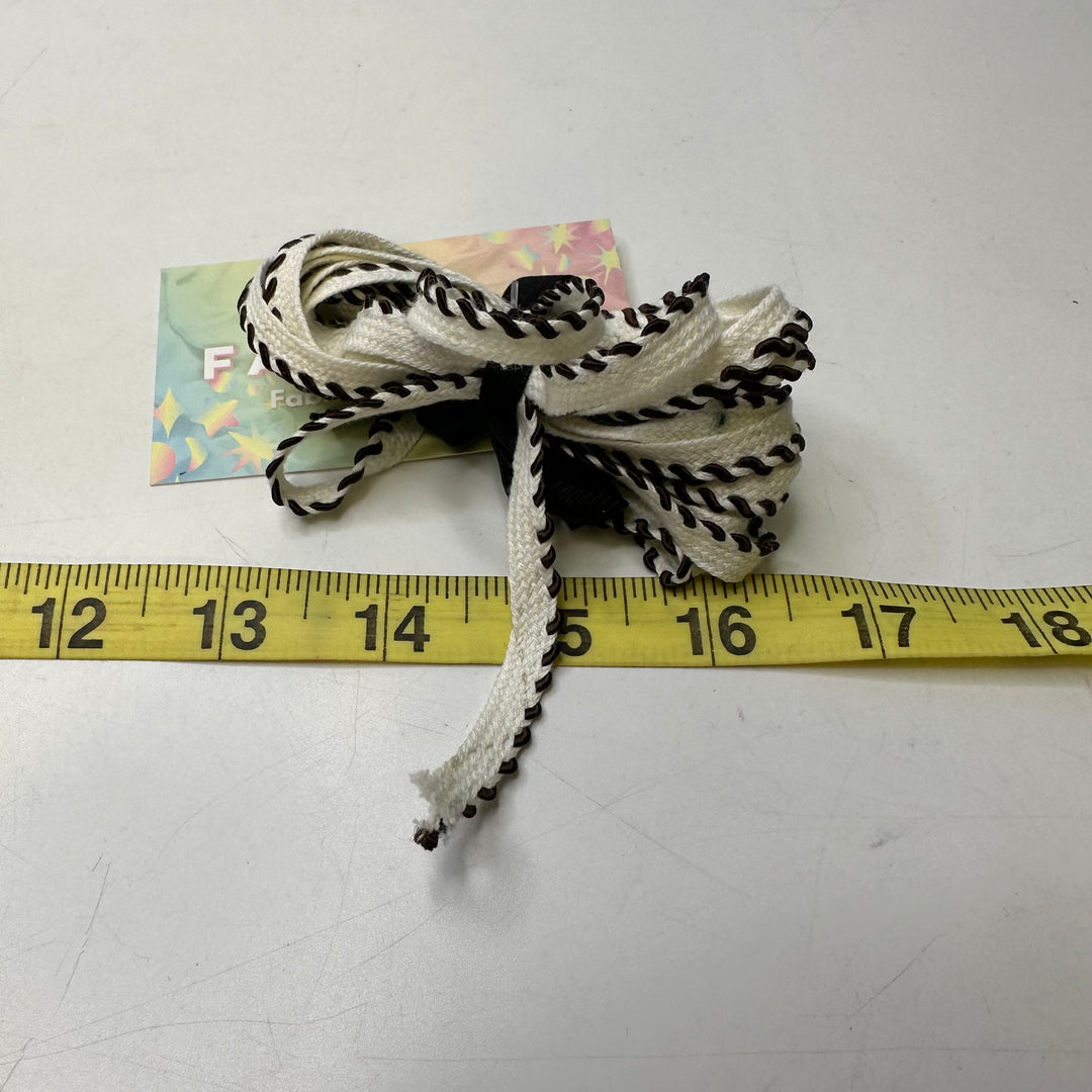 ¼" (6mm)  Rope Piping Trim - White/Black - 2.7M Bundle