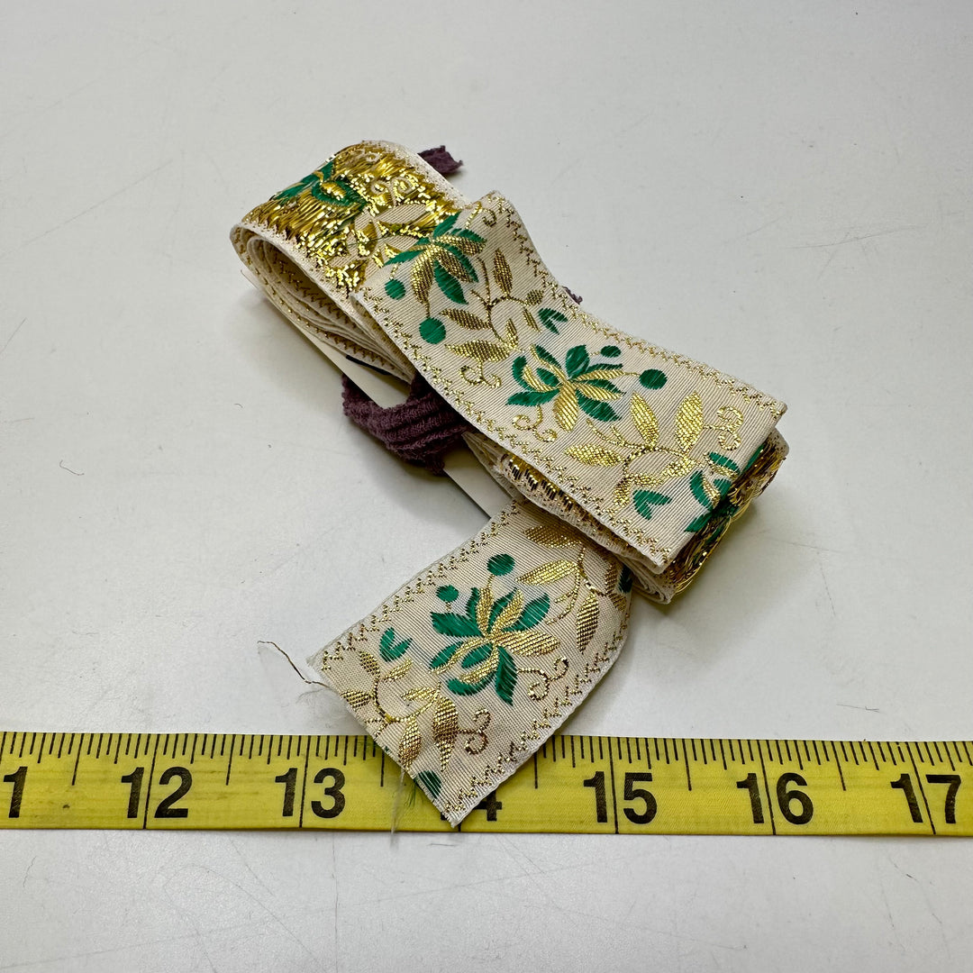 1 ⅖" (36mm)   Tape Trim - White Multi - 1.5M Bundle