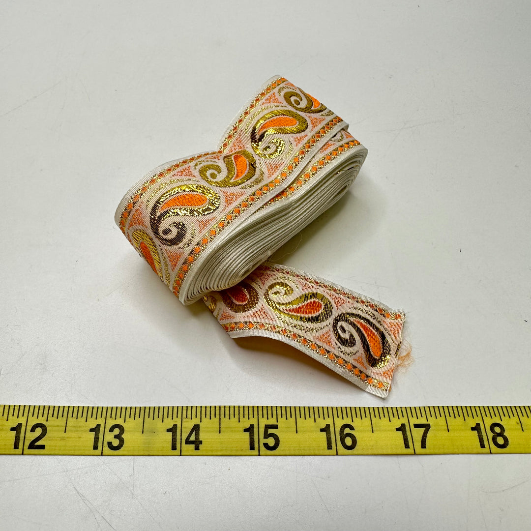 1 ⅖" (36mm)   Tape Trim - White/Orange - 5.3M Bundle