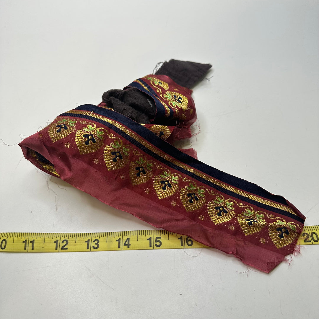 2 ⅔" (68mm)   Tape Trim - Burgundy Multi - 4 Pack