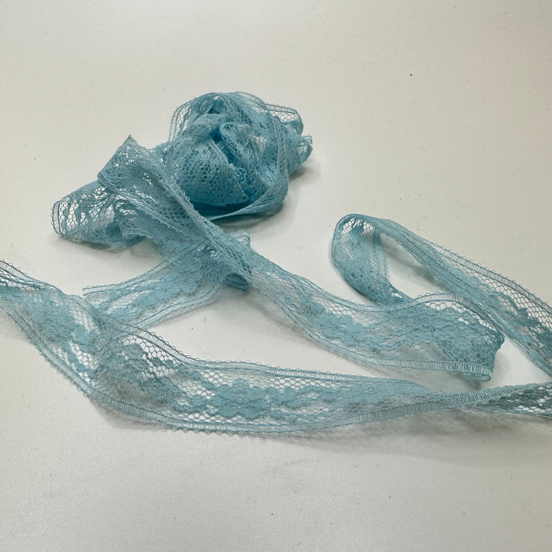 ¾" (19mm)   Lace Trim - Light Blue - 1.5M Bundle