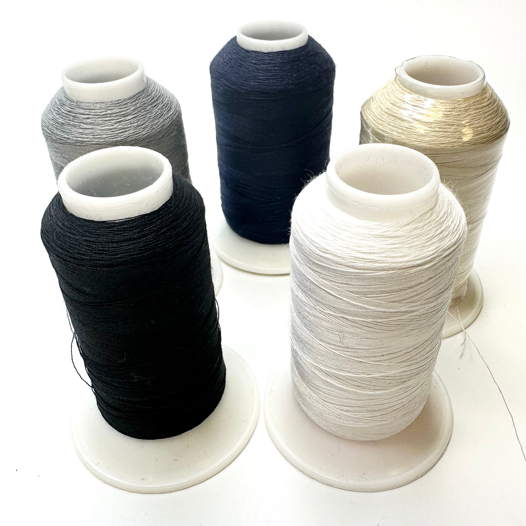 Polyester All Purpose Thread - Black/White - 17 Pack
