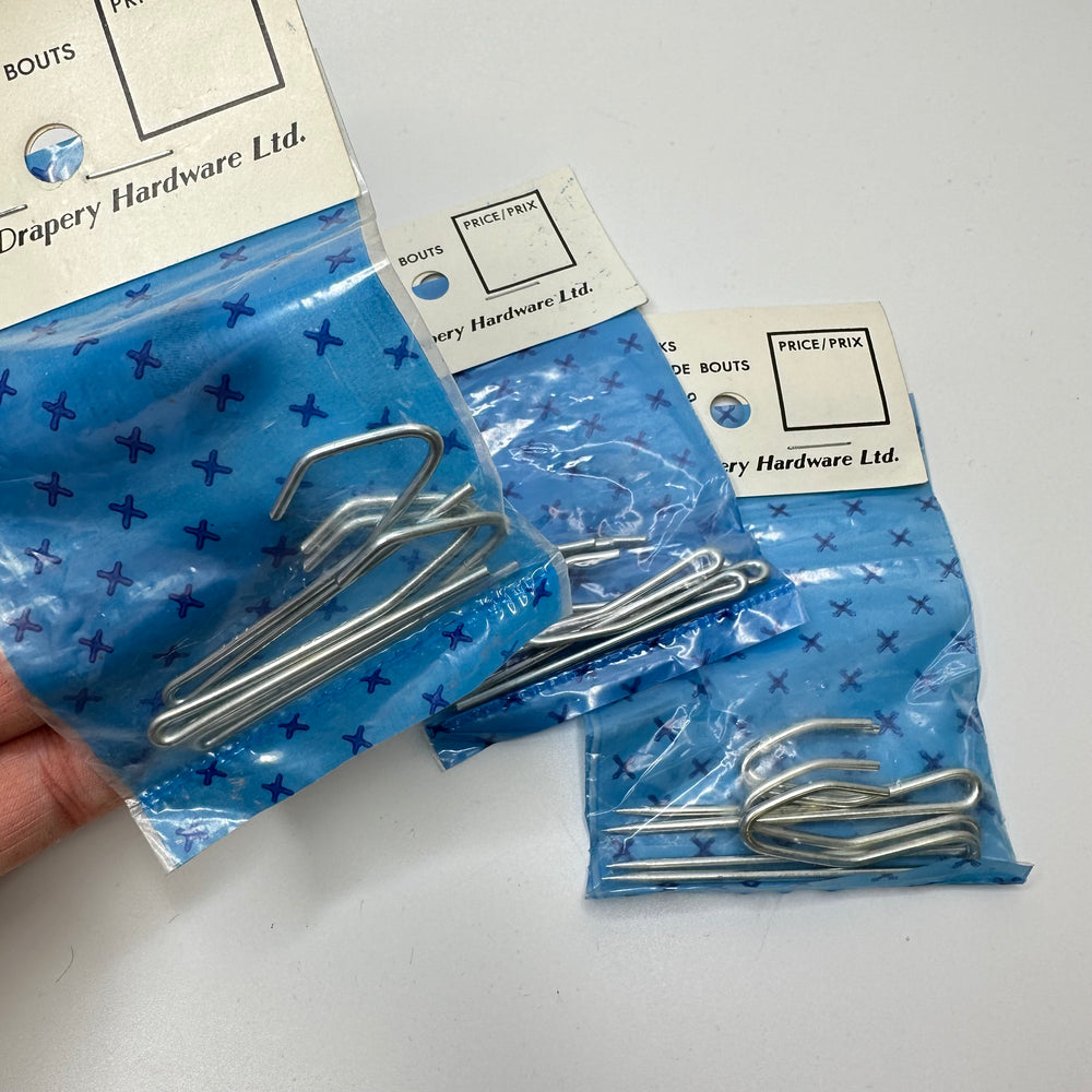 Various Size Curtain Hooks Tools - Silver - 20 Pack