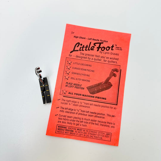 Left Needle Position Presser Foot Tools - Black/Silver - Individual