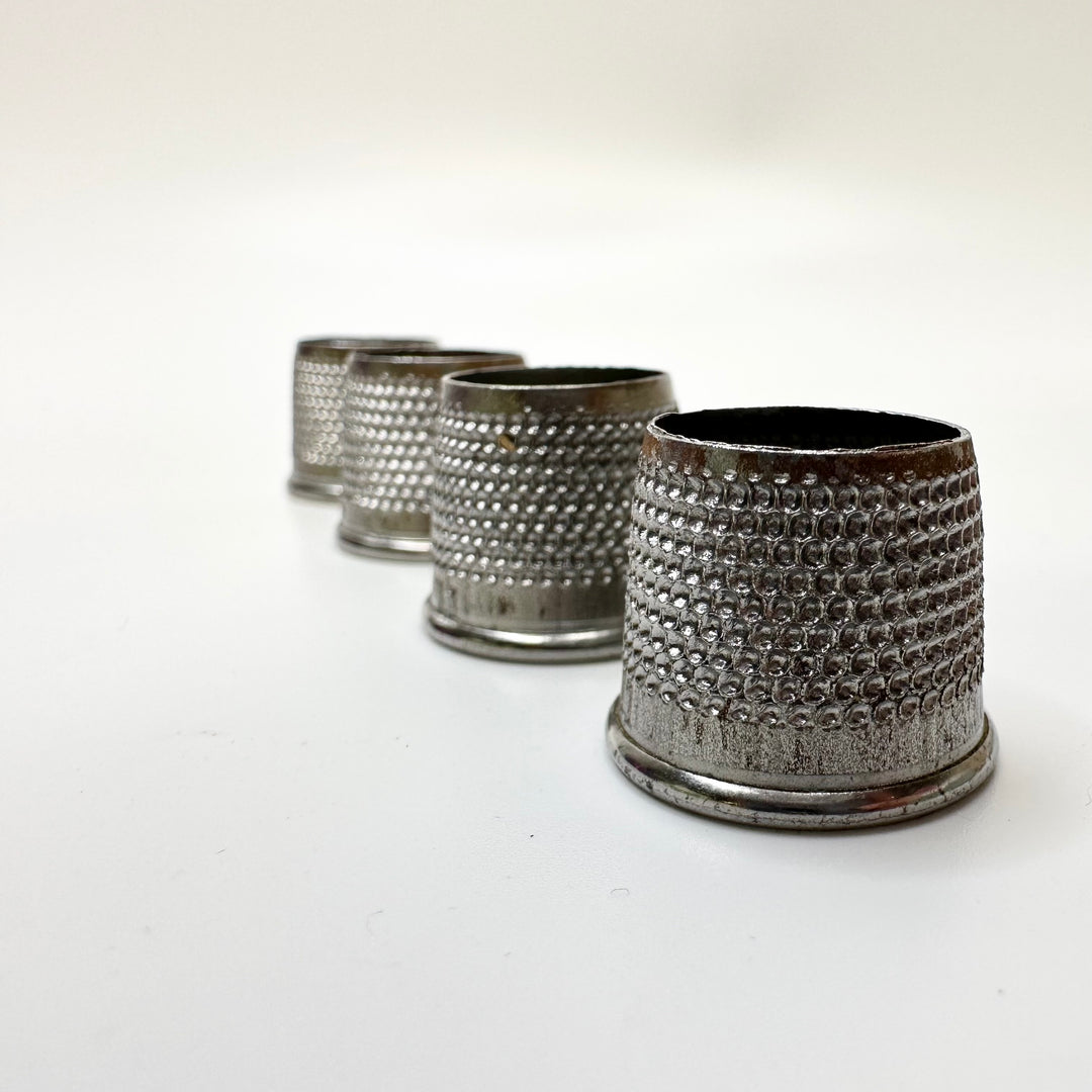 Open End Thimbles Tools - Silver - 4 Pack