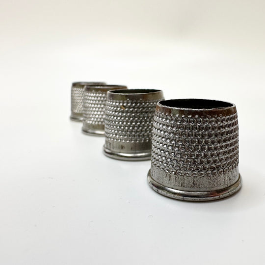 Open End Thimbles Tools - Silver - 4 Pack