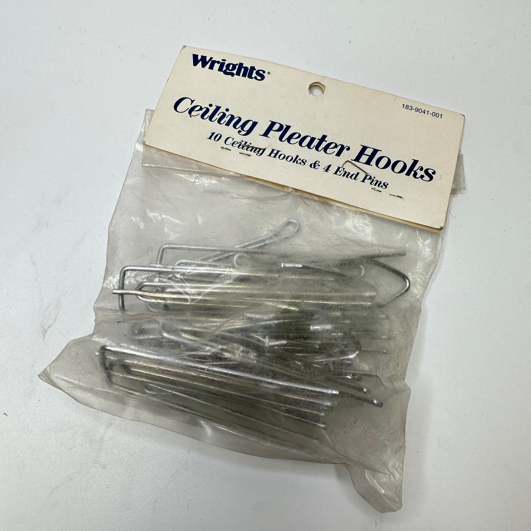 Ceiling Pleater Hooks Tools - Silver - 10 Pack