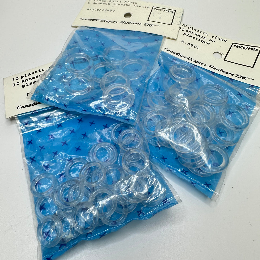 Clear Split Rings Tools - Clear - 20 Pack