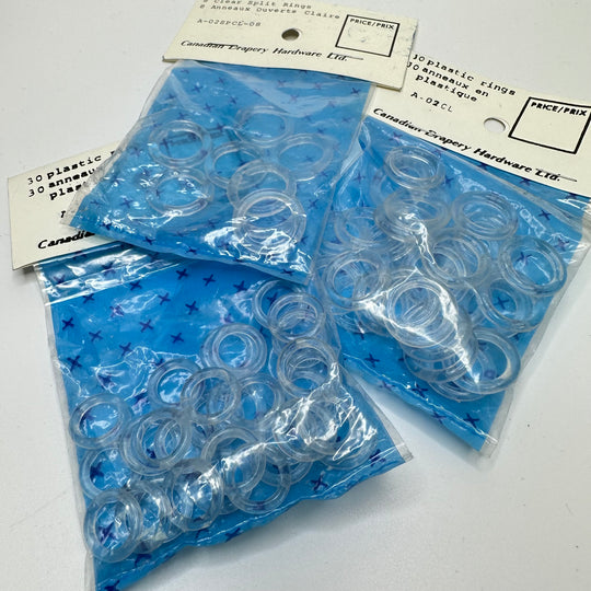 Clear Split Rings Tools - Clear - 20 Pack