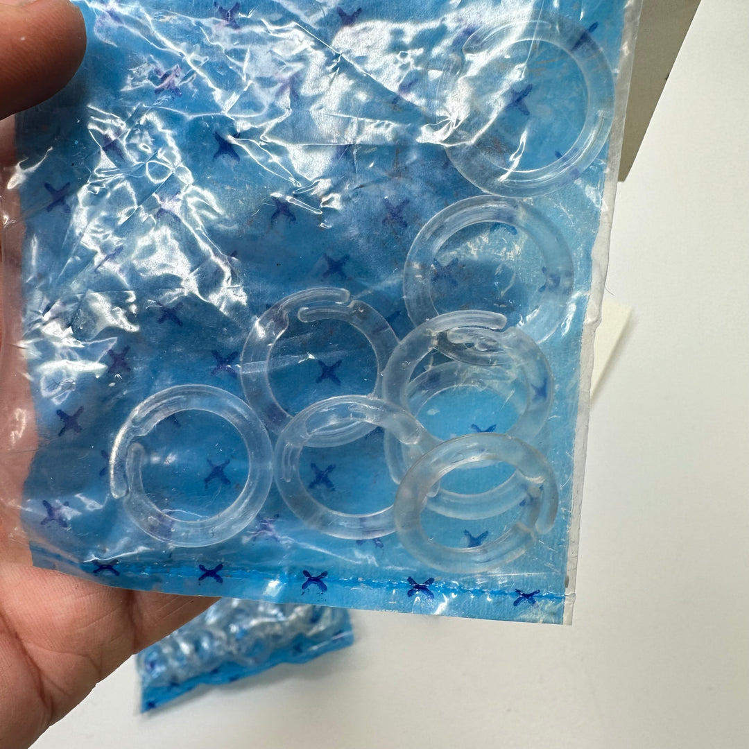 Clear Split Rings Tools - Clear - 20 Pack