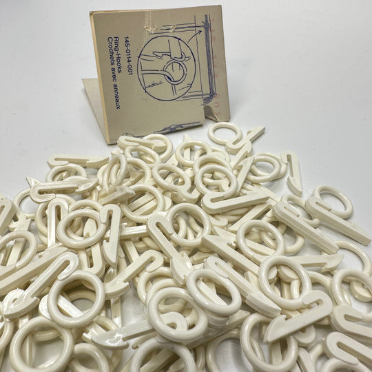 Curtain Ring Hooks Tools - White - 50 Pack